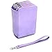 YOUSHARES 72 Slots Pencil Case - PU Leather Handy Multi-layer Large Zipper Pen Bag with Handle Strap for Colored/Watercolor Pencil (Purple)
