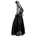COSWE Moonight Plus Size Lace Top Babydoll Lingerie for Women (2XL, Black)