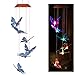 xxschy LED Solar Butterfly Wind Chimes Outdoor - Waterproof Solar Powered LED Changing Light Color 6 Butterflies Mobile Romantic Wind-Bell for Home, Party, Festival Decor, Night Garden Decoration
