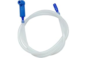 DUSCOKE 3.93 Ft Brake Fluid Bleeder Hose, Auto Brake Bleeding Change Hose Car Oil Fluid Extractor Tool with Adapter, Universal Replacement Tube for Car Motorcycle Braking System Repair Tool (3.93 Ft)