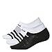 adidas Women's Superlite Super No Show Sock (3-Pair), White/Black, Medium, (Shoe Size 5-10)