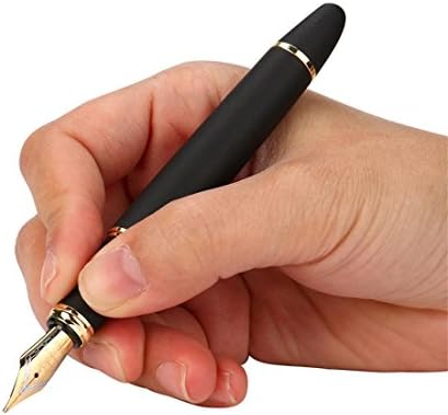 JinHao X450 Fountain Pen Matte Frosted Deluxe Black Extra Fine Nib (N)