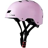 Apusale Skateboard Helmet,Kids Youth Adult Bike Helmet,for Scooter Cycling Roller Skate,3 Adjustable Size for Child Men Women,CPSC Certified