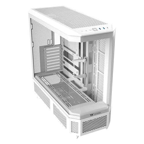 Thermaltake View 600 TG; Full Tower; 420mm Radiator Support; 480mm GPU Clearance; Hidden Connector Support; Rotatable PCIe Slots; 220mm PSU Clearance; Snow; CA-11H-00F6WN-00