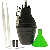 Insecticide Duster - Heavy Duty Self Sealing Insecticide Bulb Duster holds approx 1 cup of dust/granules, with belt clip and extension tips for uniform flow and accuracy.