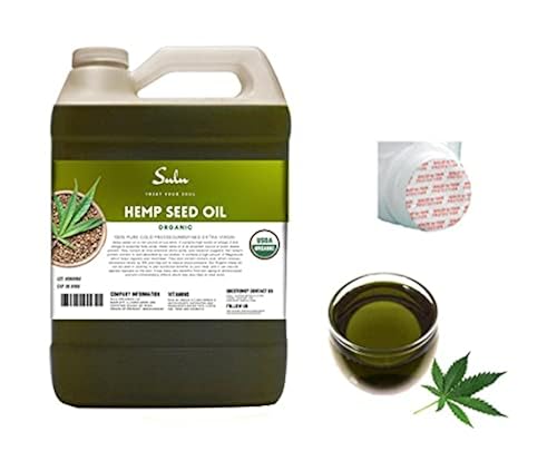 Certified Organic Cold Pressed Unrefined Hemp Seed Oil-1 Gallon/128