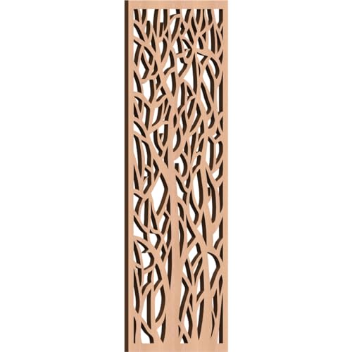 Odessa Decorative Pierced Fretwork Wood Wall Panels, 11 3/8"W x 29 3/8"H x 3/8"…