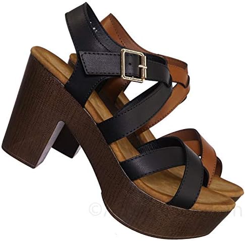 Aquapillar Clog Block Heel Platform Sandal-Lightweight Open Toe Comfort Sandal