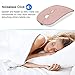 Rechargeable Wireless Mouse, 2.4G Slim Mute Silent Click Noiseless Optical Mouse with USB Receiver (Stored at Bottom of The Mouse) Compatible with Notebook, PC, Laptop, Computer, MacBook (Rose Gold)