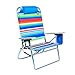 Extra Large - High Seat Heavy Duty 4 Position Beach Chair w/ Drink Holder