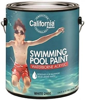 California Paints F24000-1 Fixall Waterborne Acrylic Swimming Pool Paint, 1 Gallon (Pack Of 4)