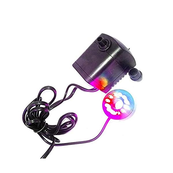 Submersible Water Pump, 15W 800L/H Fountain Pump with 12 Color LED Light for Fountain Pool Garden Pond Fish Tank…