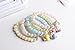 DreamMarker Ice Crack Crystal Korean Style Charm Bracelet with a Fortune and Lucky Cat Pendant, Blue