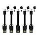 Short Type-C Charger Cable,Flat Short USB C to USB A Cable Cord PowerLine Keychain 0.3 ft for Fast Charging Short Cord for Samsung Galaxy S9 S8 Note 8, Pixel, LG V30 G6 G5,Black (Type-C, 5 Packs)