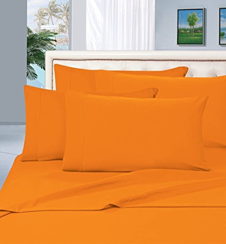 Best Seller Luxurious Pillowcases on Amazon! Elegant Comfort 1500 Thread Count Wrinkle,Fade and Stain Resistant 2-Piece Pillowcases- HypoAllergenic, King Size - Elite Orange