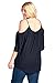 Modern Kiwi Solid Off-The-Shoulder High Low Plus Size Tunic Top Black 1X