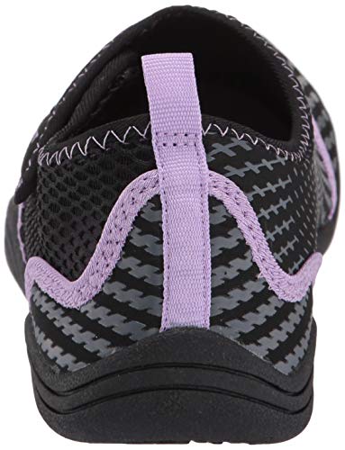 JSport by Jambu Women's Mermaid Water Ready Fisherman Sandal, Black/Lavender, 9.5 M US