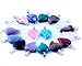 Heart Stone Pendants 20pcs Small Healing Rock Chakra DIY Crystal Charms Love Heart for Necklace Earring Jewelry Making (20 Colors)