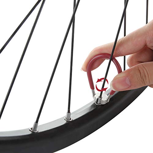 WEAVERBIRD Bicycle Spoke Wrench Cycling Pocket Tools 6 in 1 Hard Steel Bike Rim Correct Kit - Thumbnail 4