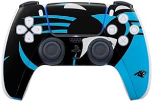 Skinit Decal Gaming Skin Compatible with PS5 Controller - Officially Licensed NFL Carolina Panthers Large Logo Design