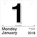AT-A-GLANCE Daily Wall Calendar Refill, January 2018 - December 2018, 6