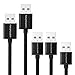 RAVPower 5-Pack Android Cable Micro USB Cable Charging Cord for Portable charger, Charging Station (1ft 3ftx2 6ft 10ft)—Not For iPhone