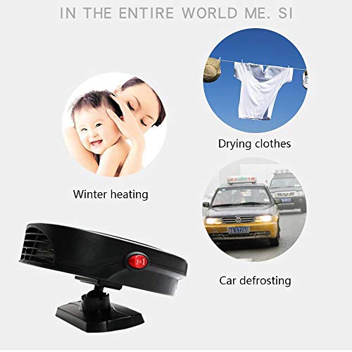 12V Car Heater Mini Portable Electric Car Heater,150W Quiet Plug in Ceramic Instant Heating Auto Window Demister Heater Fan Multifunction Car Auto Vehicle Heating Cooling Fan - Thumbnail 5