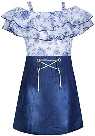BENKILS Cute Fashion Baby Girl's Denim Skirt Dresses for