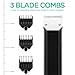 VOYOR Beard Trimmer for Men Cordless Hair Trimmer Rechargeable Mustache Trimmers Beard Grooming Kit with 3 Hair Combs for Easy Hair Length Control HT520