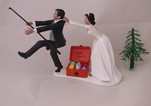 Wedding Reception Ethnic Hispanic Fishing sign Pole Tackle Cake Topper