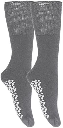 Diabetic Non Skid Hospital Slipper Socks, size:10-13, 2 Pair Pack,