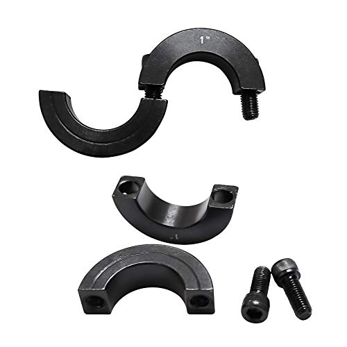 Bore 1/2 Inch Double Split Shaft Collar Black Oxide Set Screw Style Two