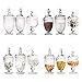 Small Glass Apothecary Jars with Lids, 3-PC Kitchen Canisters 8/9/11-inch , Bathroom Organizers, Decorative Storage Containers For Cookie & Candy Buffet, Home, Party & Wedding Centerpiece, Gift Idea