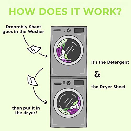 Dreambly Laundry Sheet, Organic, 6 in 1 Detergent, Whitener, Stain