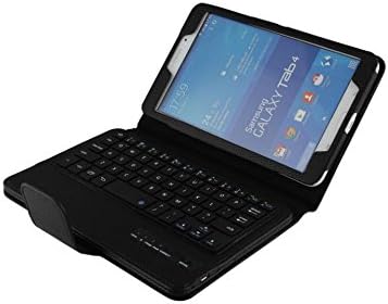 Lovelifemall Removable Wireless Bluetooth Keyboard ABS Plastic Laptop Stylish Keys and Protective Case For Samsung Galaxy Tab 4 8.0" 8.0 inch Tablet T330 T331 T335 (Black)