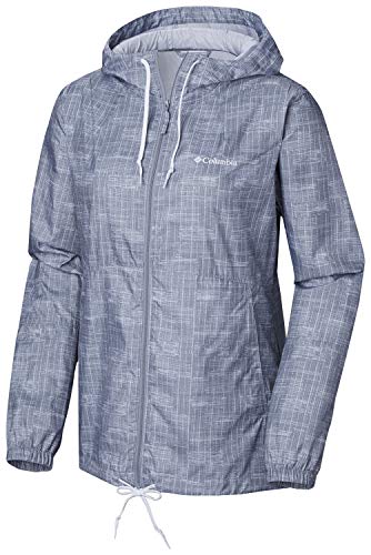 Columbia Women's Flash Forward Printed Windbreaker, Tradewinds Grey Ikat, X-Large