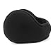 Flammi Unisex Winter Earmuffs Foldable Fleece Ear Warmers (Black A)