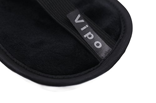 Soft Velvet Cloth Blindfold Eye Mask, Fur Leather Handcuffs Good for Sex Play (Black)