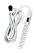 Go Green Power Inc. (GG-16315-15) 6 Outlet Surge Protector, 1200 Joules, White, 15 Ft Cord