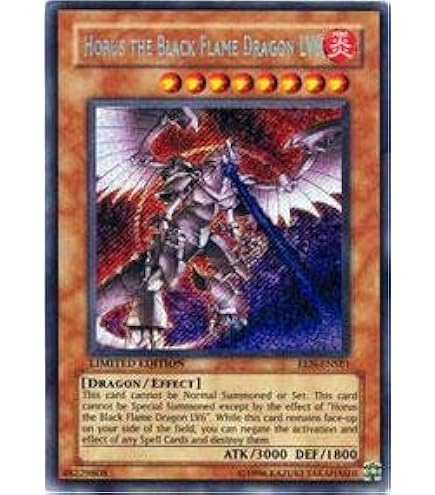 Amazon.com: YU-GI-OH! - Horus The Black Flame Dragon LV4 (YSKR-EN019) -  Starter Deck: Kaiba Reloaded - 1st Edition