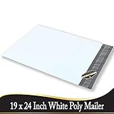 50 Pack of Mighty Gadget (R) Poly Mailers 19x24 inch Shipping Envelopes Bags (White)
