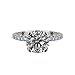 NaNa 1.0-4.0ct Swarovski Zirconia Round Brilliant Cut Solitaire Engagement Ring Sterling Silver