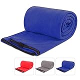 REDCAMP Fleece Sleeping Bag Liner for Adult Warm Weather, Full Sized Zipper Backpacking Blanket for Outdoor Camping or Indoor Used with Sack