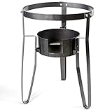 Stark Single Stove Gas Burner Stand Propane Fryer Portable Stove Stand Outdoor Cook Camping BBQ Camp Tailgating Cast Iron