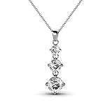 Cate & Chloe Delilah 18k White Gold Swarovski Pendant Necklace, Special-Occasion-Jewelry, Round-Cut Swarovski Crystals