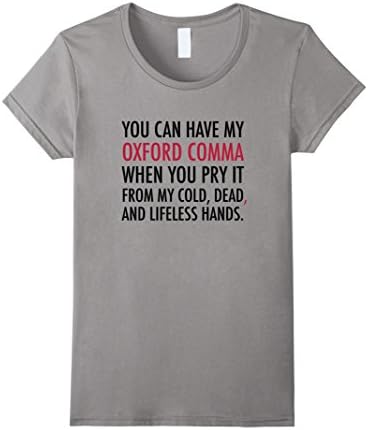 Women's Oxford Comma - T Shirt Medium Slate
