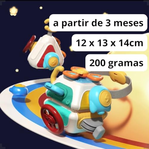 Brinquedo Sensorial Bebe Infantil Montessori 10 em 1 Kidino Cubo de Atividades Educativo