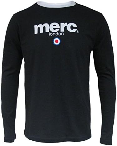Merc London Mens 60s Mod Fight Long Sleeve T-Shirt Black M