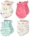 Gerber Baby Girls' 4-Pair Mittens, Little Birdie, 0-3 Months