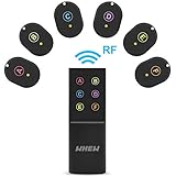 Whew Key Finder, Wireless Key Tracker Key Locator with Loud Beeping Sound, RF Item Tracker Locator Device with 1 Transmitter, 6 Receivers for Finding Keys,Car Keys,TV Remote, Wallet,Phone,Pets Dog Cat